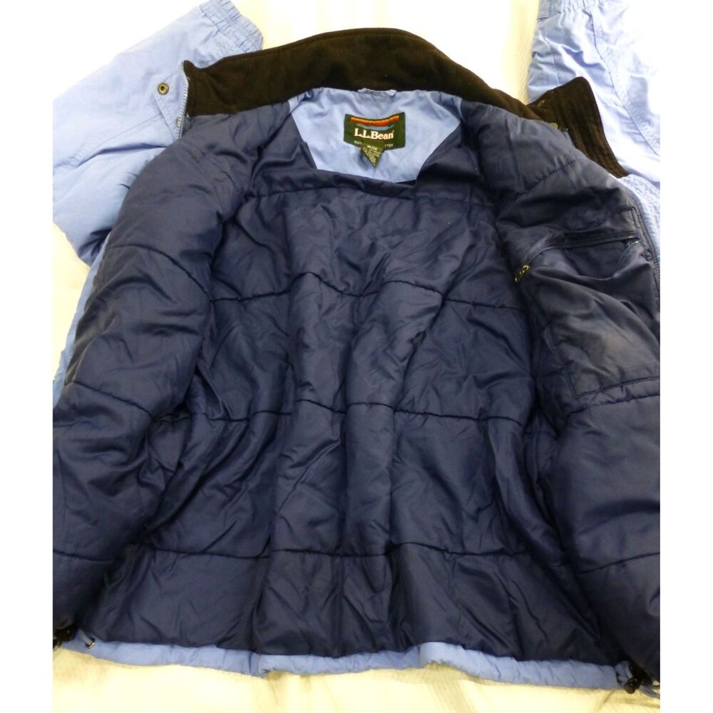 Womens L.L. Bean Outdoor Outfitter Jacket Petite Large Thinsulate Ultra Blue Nyl - Picture 14 of 16